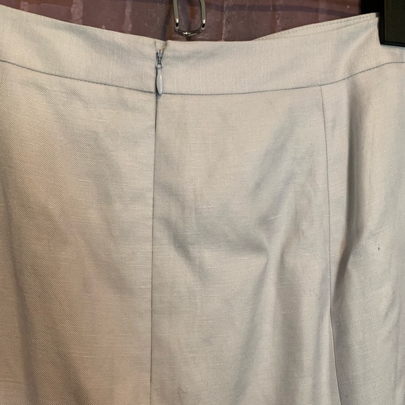 🔴Silver-Lavender Silk & Linen Flounce Hem Skirt - Picture 4 of 9